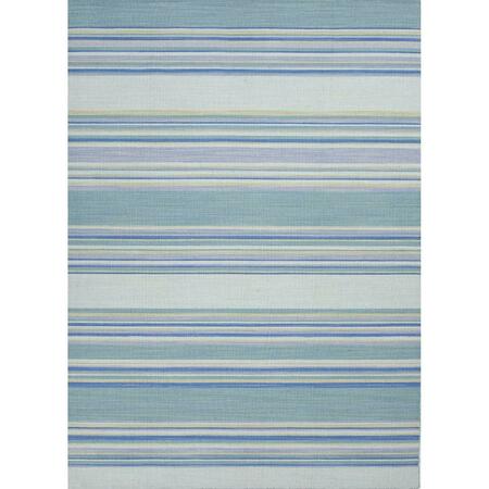 JAIPUR RUGS Coastal Shores Handloom Dhurrie Kiawah Design Rectangle Rug, Harbor Gray - 5 x 8 ft. RUG122438